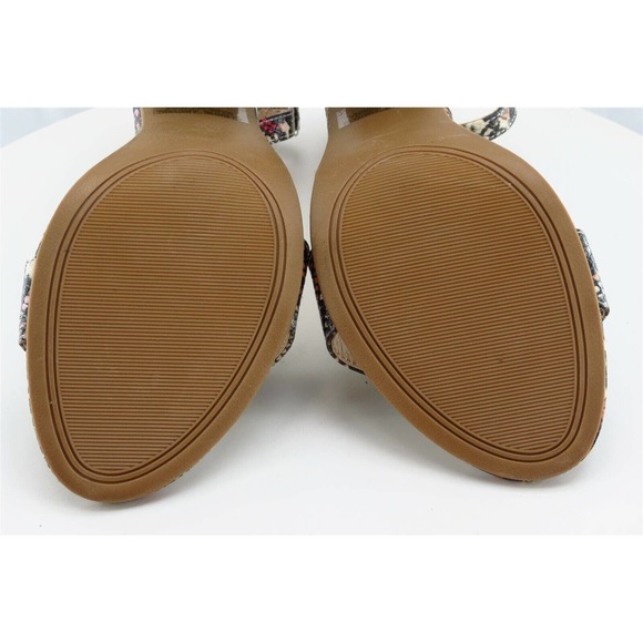 Charles Russe Sz 8 M Multicolor Ankle Strap Synthetic Women Sandals - Picture 6 of 7